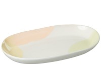 J-Line Oval Point plate - porcelain - mix - 4 pieces