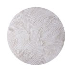 Wiktor White MDF Round Wallpanel Swirl Carved M