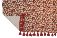 J-Line Plaid beach flowers - cotton - red