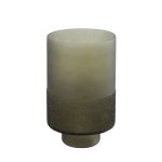 Miral Green Glass Round Stormlight Frosted BottomL