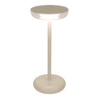Cordless tablet light "Pasi" for outside and inside, made of metal and plastic in beige, dimmable, with touch and memory function, approx. 26 cm high