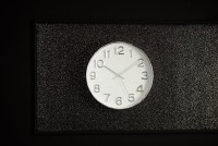 J-Line Arabic Numerals clock - plastic - silver - Ø 40 cm