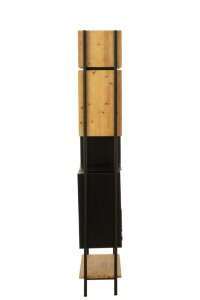 J-Line Shelf Tina Wood/Iron Black/Natural Small