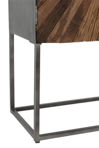 J-Line Bar Cabinet Shanil 2 Doors Wood/Iron Natural/Gray