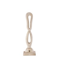 Rhyce Natural Mango Wood Statue Open Figure S
