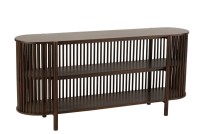 J-Line Console 2 Planks Conie Mango Wood Dark Brown