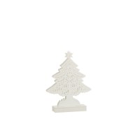 J-Line Deco Kerstboom Led Hout Wit Large