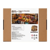 Robotime, Henry's Chocolate, DIY Miniatuurhuis, DG174, 23,5x17,5x22,0 cm