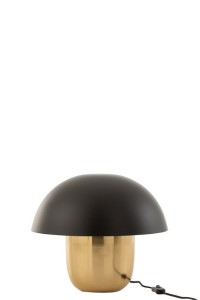 J-Line lamp Mushroom - iron - black/gold - small