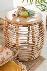 J-Line side table Ana - rattan - natural