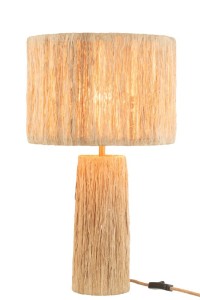 J-Line table lamp Banana leaves - jute - natural