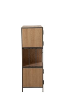 J-Line Compartments cupboard - wood/metal - natural