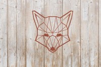 Wall decoration Fox/Fox Rust Metal 141608, 38.8x37.6cm