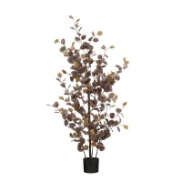 Eucalyptus Kunstplant in Bloempot - H150 x  Ø30 cm - Brons