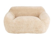 J-Line Sofa Shearl Polyester Creme Large