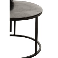 J-Line bijzettafel Oxidize - aluminium/ijzer - zwart/groen