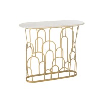 J-Line Console Moza Metaal/Marmer Goud