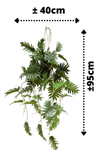 Philodendron Artificial Hanging Plant 95cm