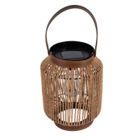 LED solar light "Korbinian" decoration for the outdoor area made of metal, plastic and cord in nature, with firmly built -in LEDs.