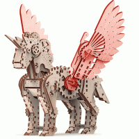 Mr. Playwood 3D Wooden Mechanical Puzzle Unicorn/ Unicorn, 10603, 48x56x40.9 cm