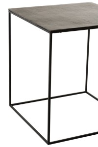 J-Line side table Oxidize - aluminum/iron - black/green - 2 pieces