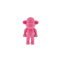 Ornament - Monkey Figurine 'The Legend'- Polyresin - Pink - 33x21x50cm