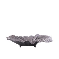 Losh GunMetal Alu Wavy Leaf Bowl Oval