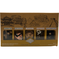 Brainteaser Curated Collection 3 Wooden and 2 Metal Puzzles, Project Genius, TG026