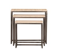 Zoah Black Travertine Rectangle Sidetable SV3