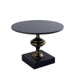 Alano Black Marble Coffee Table Alu Gold Table Leg