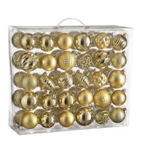 Kerstballen Set - 60 Stuks - Ø7 cm - Onbreekbaar - Goud