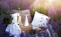 Solar battery table lamp "Palu" for outside and inside, made of plastic in white, 20 cm high