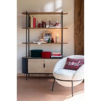 J-Line Rek Uvy Ijzer Naturel/Zwart