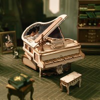 Music box Wood DIY 3D Magic Piano, Robotime, AMK81, 14x12.5x17c