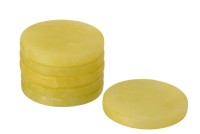 J-Line Alabaster coaster - stone - yellow - 6x