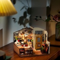 DIY House Homey/Cozy Kitchen with LED lighting, Robotime, DG159, 19x17.1x18.5cm