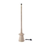 Caelin Natural Mango Wood Floor Lamp Narrow Round