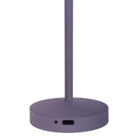 2-er Set LED battery table light "Gomba" for outside and inside, made of metal and plastic in blackberry, 18.5 cm high