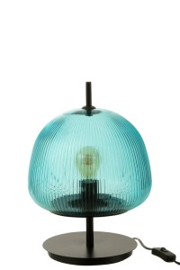 J-Line table lamp Oasis - glass - blue - small