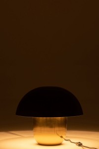 J-Line lamp Mushroom - iron - black/gold - small