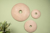 Kathelle Cream Poly Round Sandstone Wallpanel S