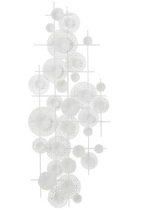J-Line wall decoration Flowers - metal - white