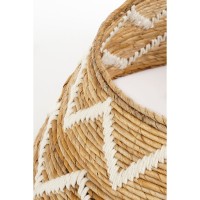 Kerstboomrok - H25 x Ø50 cm - Bananenblad - Bruin, Wit