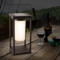 LED camping/skirting lamp H: 28cm, for outside, skirting lamp - metal and plastic in black, with integrated LED