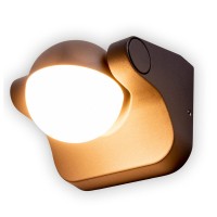 LED wall lamp "pallas", made of metal and plastic in anthracite, with integrated LED
