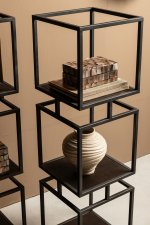 Nanci Black Iron Open Cube Cabinet M