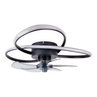 Die moderne LED Deckenleuchte "LECCIO" inklusive Ventilator, Nachtlichtfunktion, Dimmung und Lichttemperatureinstellung ist mit fest verbauten LEDs bestückt und hat einen ungefähren Øvon 58 cm.