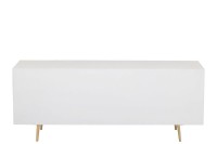 J-Line sideboard Lines 4 Drawers 2 Doors - wood/metal - white/gold