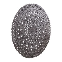 Farris Brown Round Mdf Wall Panel Carved L