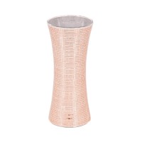 Vaas - Disco - Glas - Rosé Goud - 12,5x12,5x30cm